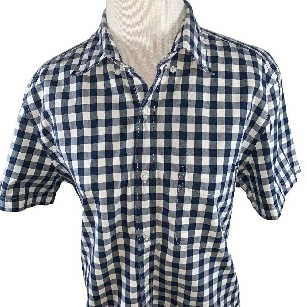 J. Crew Men's S Small Button Down Shirt Classic Fit 100% Cotton Buffalo Plaid